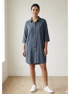 Patagonia Houdini Womens S Route Button Up Shirt Dress Outdoor Hiking Lagenlook